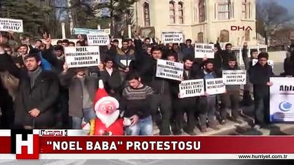 BEYAZIT MEYDANI'NDA "NOEL BABA" PROTESTOSU