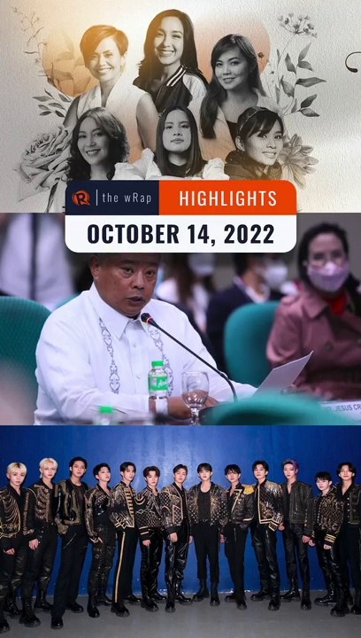 Rappler's highlights: ‘No basis’ resignation, rock icons, and SEVENTEEN | Oct 14, 2022 | The wRap