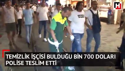 Taksim’de temizlik işçisinden insanlık dersi