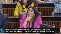 La consejera de Salud andaluza destroza al PSOE: 