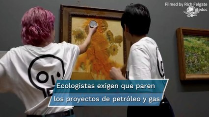 Lanzan sopa a "Los girasoles" de Van Gogh en museo de Londres