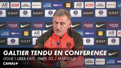 Galtier tendu en conférence de presse - Ligue 1 Uber Eats Paris SG / Marseille