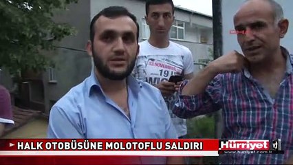 BEYOĞLU'NDA OTOBÜSE MOLOTOFLU SALDIRI