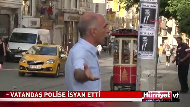 TAKSİM'DE VATANDAŞIN POLİSE BİBER GAZI İSYANI