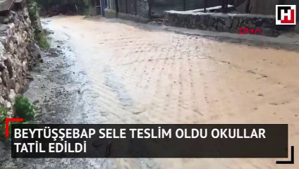 Beytüşşebap sele teslim oldu okullar tatil edildi