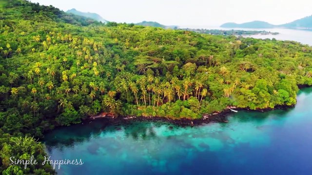 INDONESIA (4K UHD) Ambient Drone Film + Relaxing Piano Music for Stress Relief, Sleep, Spa, Yoga