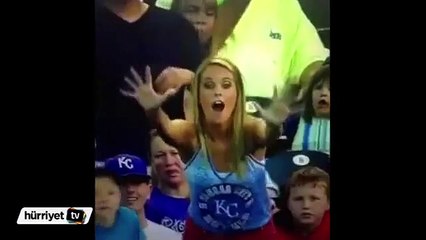 Üzerine gelen topu tutmak isterken...