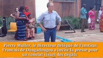 Ce qui reste de l'institut Français de Ouagadougou après les manifestations du 1 octobre