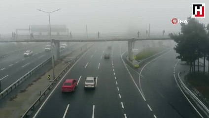 Beylikdüzü'nde yoğun sis etkili oldu