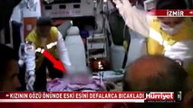 KIZININ ÖNÜNDE EŞİNİ DEFALARCA BIÇAKLADI