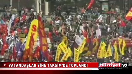 YAĞMUR DİNDİ, VATANDAŞLAR YENİDEN TAKSİM MEYDANI VE GEZİ PARKI'NDA
