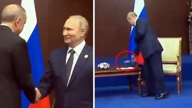 Cumhurbaşkanı Erdoğan Putin'i bir kez daha bekletti! Rus lider hırsını elindeki not defterinden çıkardı