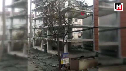 Tuzla'da inşaat halindeki 8 katlı binanın iki katı çöktü