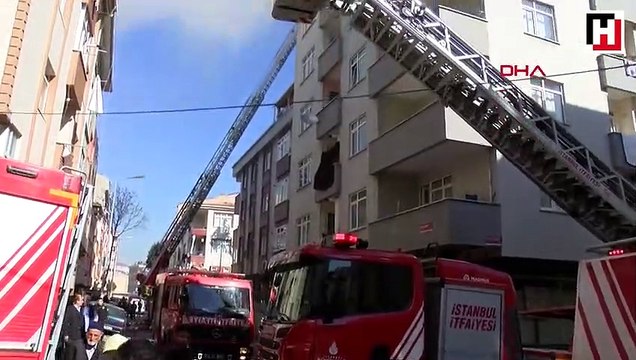 Güngören'de 5 katlı binanın çatısında yangın