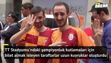 Galatasaraylı taraftarlardan şampiyonluk kutlamasına yoğun ilgi!