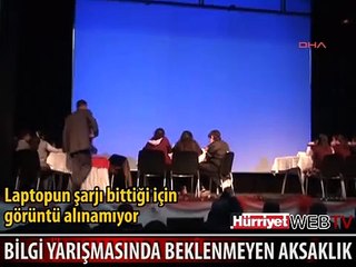 BİLGİ YARIŞMASINDA BİLGİSAYARIN ŞARJI BİTİNCE