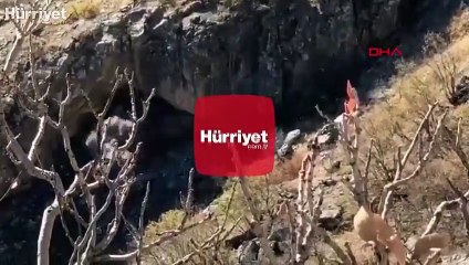 Bitlis'te, teröristlere ait tek odalı 3 mağara tespit edildi