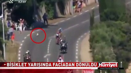 BİSİKLET YARIŞINDA İNANILMAZ OLAY