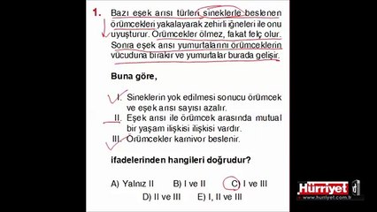 BİYOLOJİ SORULARININ ÇÖZÜMLERİ