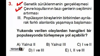 BİYOLOJİ SORULARININ ÇÖZÜMLERİ