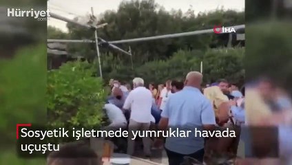 Sosyetik işletmede yumruklar havada uçuştu