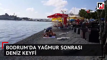 Bodrum’da yağmur sonrası deniz keyfi