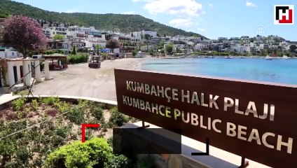 Bodrum'un halk plajlarındaki şezlonglar kaldırılıyor