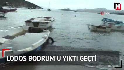 Bodrum'da tekneler battı, araziler sular altında kaldı