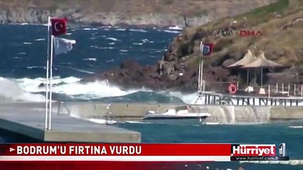 BODRUM'U FIRTINA VURDU