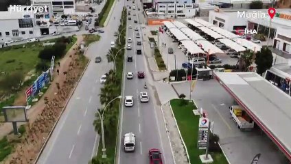 Yılbaşı öncesi Bodrum’a akın ettiler! Kilometrelerce araç kuyruğu oluştu
