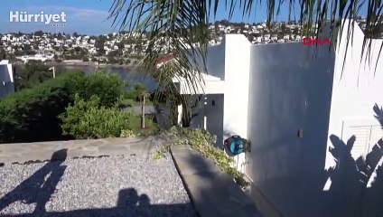 Bodrum'da, Özdil'e ait villadaki mührü DHA görüntüledi