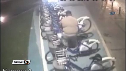 Bisiklet hırsızları kamerada