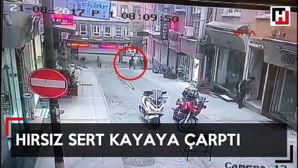 Hırsız sert kayaya denk geldi