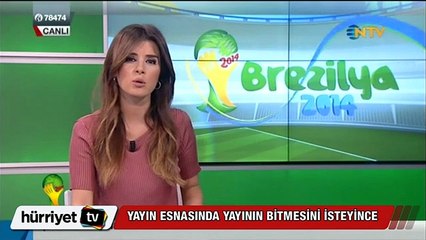 Canlı yayında yayının bitmesini isteyince