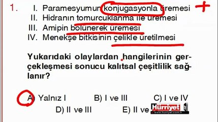 BİYOLOJİ SORULARININ ÇÖZÜMLERİ