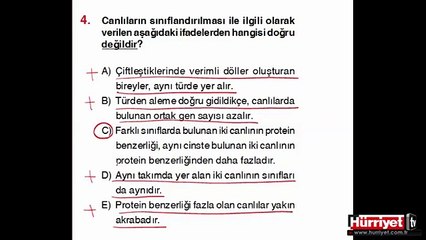 BİYOLOJİ SORULARININ ÇÖZÜMLERİ