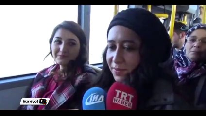 Kadın otobüs şoförü erkeklere taş çıkartıyor