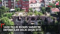1600 yıllık Bizans Sarayı'nı defineciler delik deşik etti