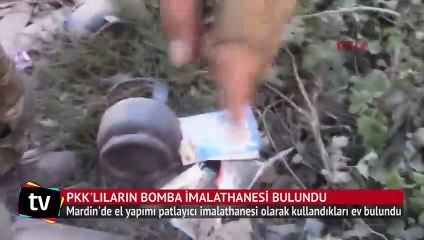 Nusaybin'de PKK'lı teröristlerin bomba imalathanesi bulundu