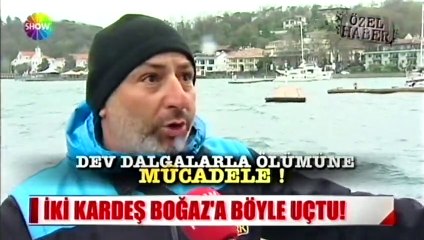 Tarabya'da iki kardeş boğaza böyle uçtu