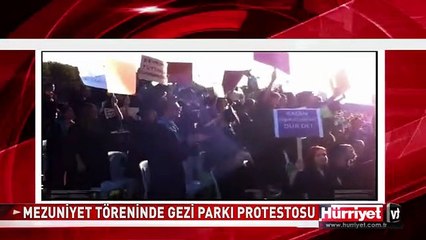 BOĞAZİÇİ ÜNİVERSİTESİ MEZUNİYET TÖRENİNDE GEZİ PARKI PROTESTOSU
