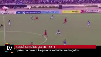 Kendi kendine çelme takan futbolcu