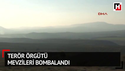 Terör örgütü mevzileri bombalandı