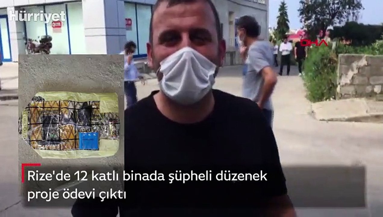 Rize'de 12 katlı binada şüpheli düzenek alarmı