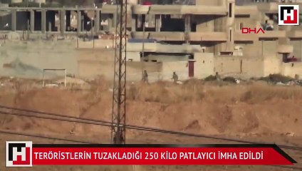 Teröristlerin tuzakladığı 250 kilo patlayıcı imha edildi