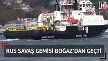 Rus savaş gemisi Boğaz'dan geçti