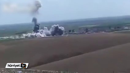 IŞİD'e ait bomba yüklü aracı böyle vurdular
