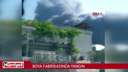 Bursa'da boya fabrikasında yangın