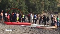 Mülteciler önce karaya çıktılar, sonra botu patlattılar