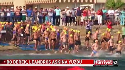 ÜNLÜ HOLLYWOOD YILDIZI DA YÜZEREK BOĞAZI GEÇTİ